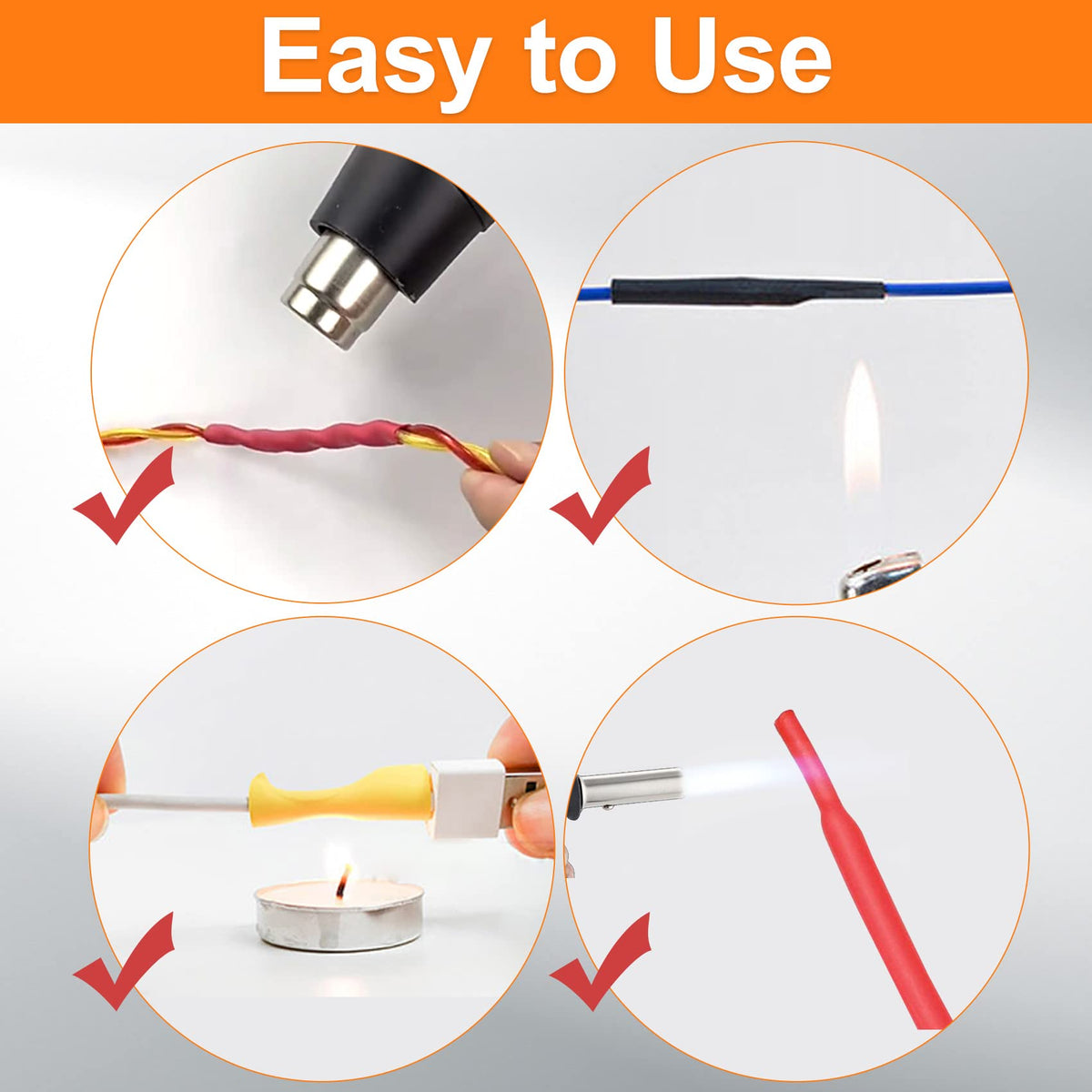 ASHINER Clear Heat Shrink Tubing Kit - 580Pcs EVA Material in 11 Sizes - Ideal for Electrical Insulation, Repairs, and Wire Connectors with User-Friendly Design and Storage Case