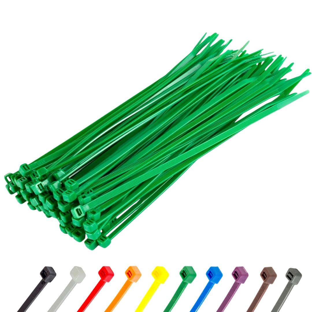 Gocableties Small Silver Cable Ties, 100mm x 2.5mm, Pack of 100, 4” Premium Nylon Zip Ties, Plastic Tie Wraps, Secure Self-Locking Mechanism, for Home, Garden, Office and DIY