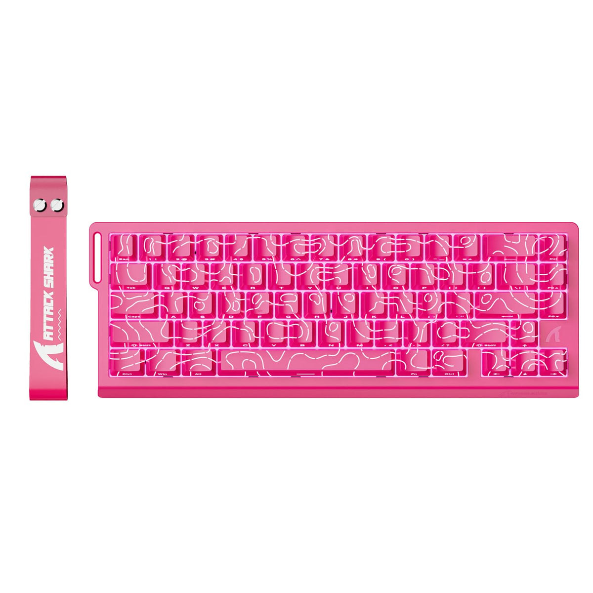 ATTACK SHARK X68 HE 8000Hz Rapid Trigger Keyboard, 0.01mm RT Accuracy Wired Gaming Keyboard with Magnetic Switch, Adjustable Actuation, Rapid Trigger, Snap Tap, RGB Lighting for PC/Mac, Black