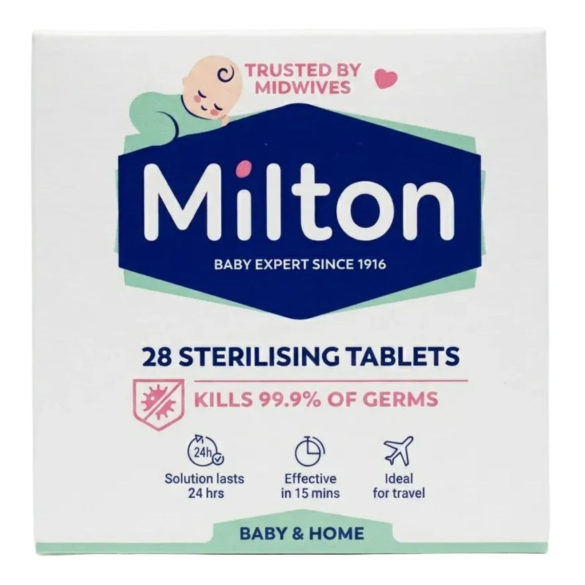 Milton Steriliser Tablets for Baby Feeding Items – 8 Pack (224 Tablets) | Cold Water Disinfection | Odour Free Sanitising Solution