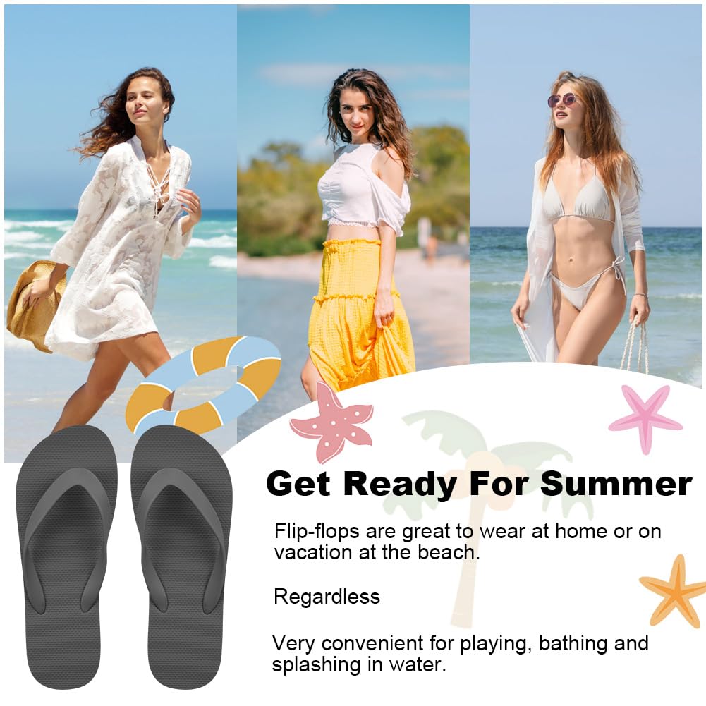 Aomig Unisex Flip Flops Ladies Girls Mens Flatform Beach Flip-Flop Slim Rubber Flip Flops Women's Yoga Mat Comfortable Beach Platform Sandals Slip-Resistant Flat Flip Flops
