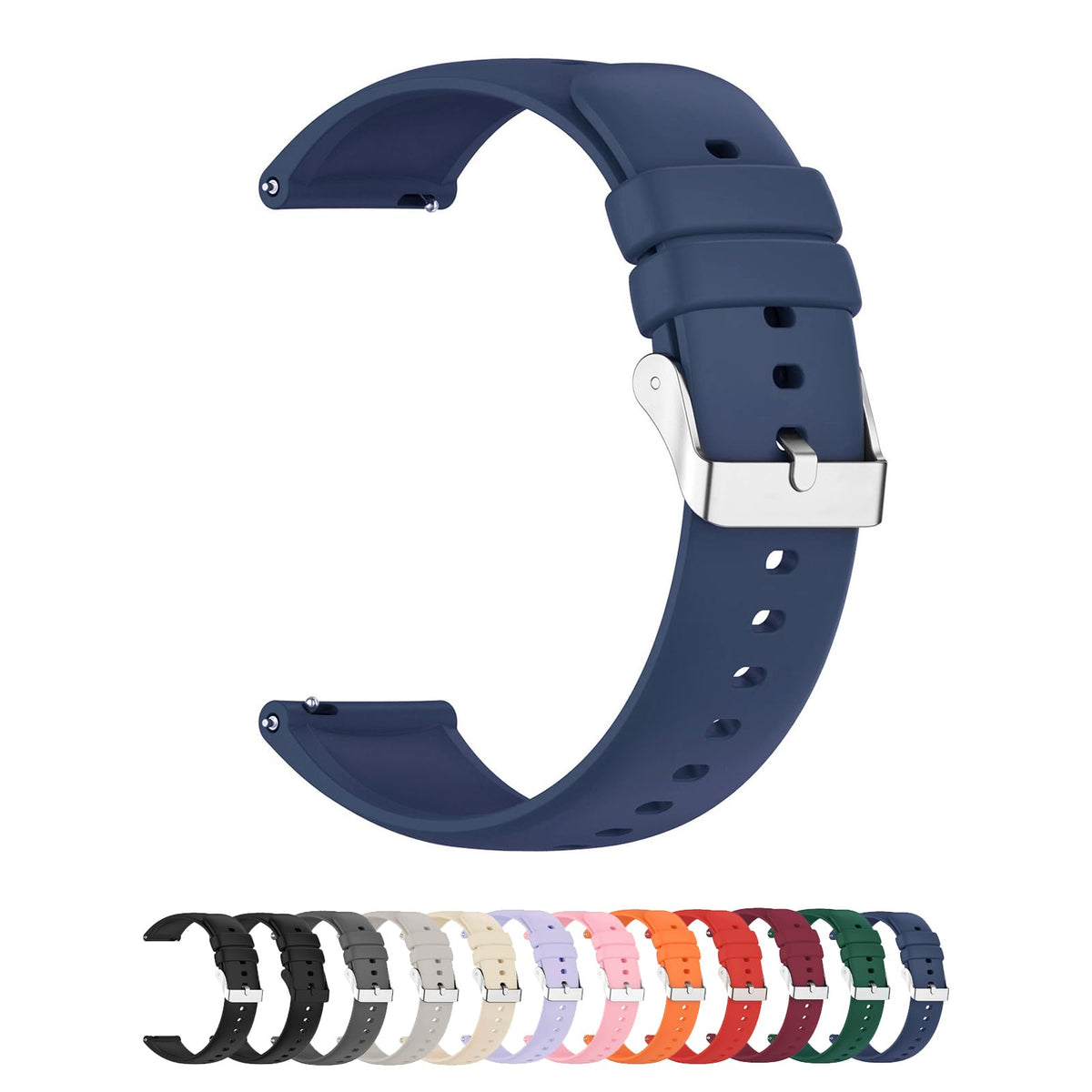 Silicone Strap,Quick Buckle Waterproof Soft Strap,Watch strap