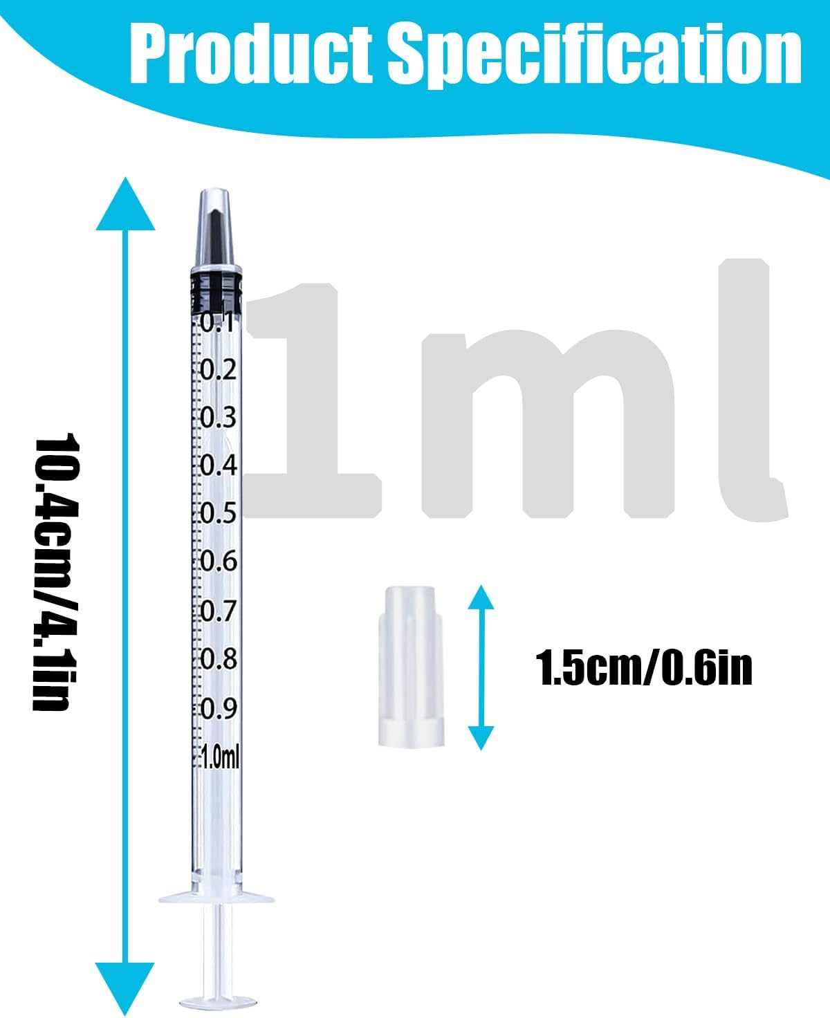 20pcs 1ml Colostrum Syringes with Caps, No Needle Colostrum Collection Kit