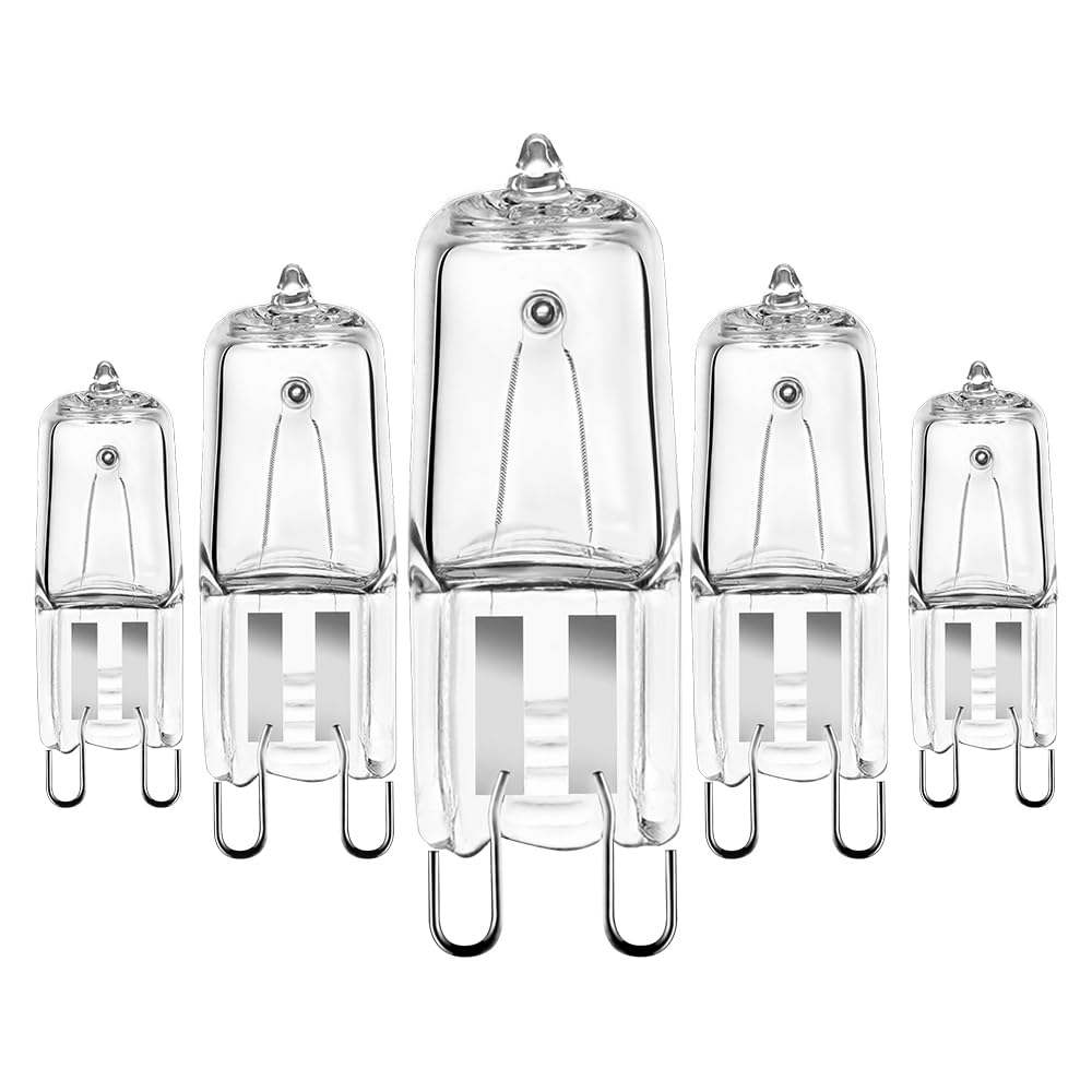 5Pack G9 Halogen Bulbs 230V 33W (34W) 2800K Warm White 450lm Clear G9 Capsule Bulb Dimmable