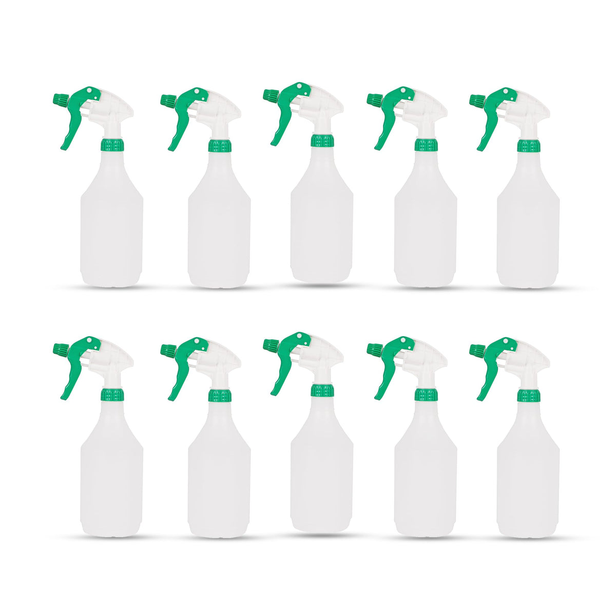 DCS Pack of 10 Plastic Water Spray Bottles for Cleaning 750ml – Hand Trigger Empty Spray Bottles for Gardening and Home Cleaning – Heavy duty Industrial Refillable Mist Spray Bottle (Red)
