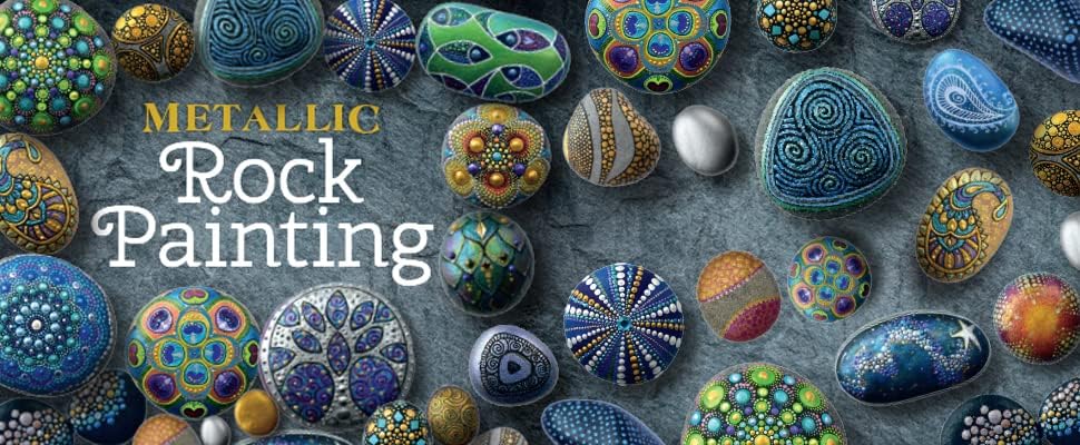 Hinkler - Metallic Rock Painting - Rock Painting Complete Starter Kit - Arts and Crafts for Everyone - Gift for Art Lovers - Includes Rocks, Metallic Paint and More [Paperback] Pty Ltd