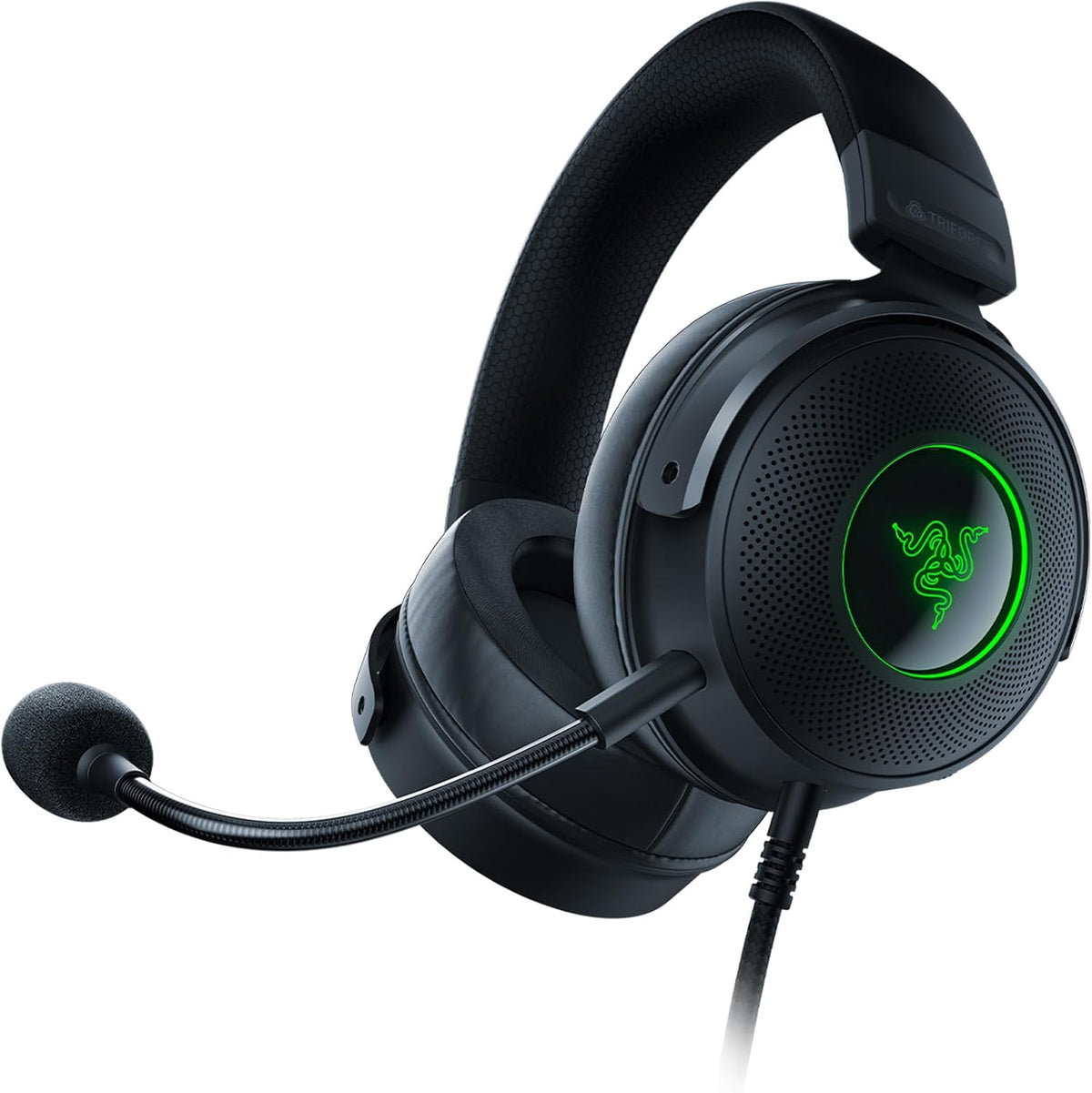 Razer Kraken V3 X USB - Wired USB Gaming Headset (ultra-lightweight at 285g, TriForce 40mm drivers, HyperClear Cardioid Microphone, 7.1 surround sound, Chroma RGB) Black