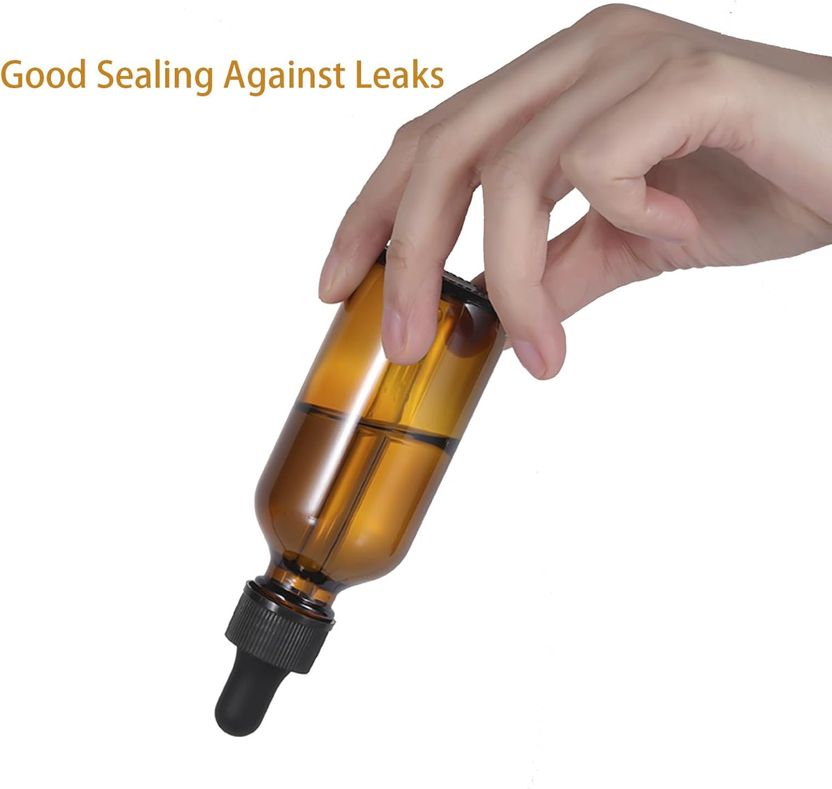 Amber Glass Dropper Bottle,2pcs 60ml Small Empty Reusable Eliquid Pipette Ear Dropper Bottles Suitable for Essential Oils Massage Perfumery Aromatherapy Laboratory Fragrances Pharmacist Bottle