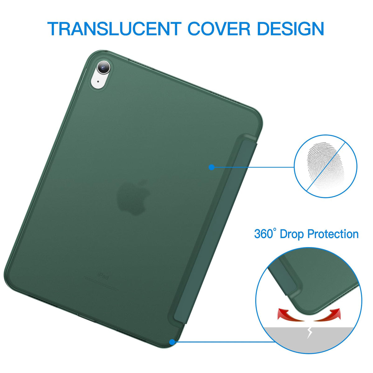JETech Case for iPad (A16) 11th/10th Gen, Navy Blue