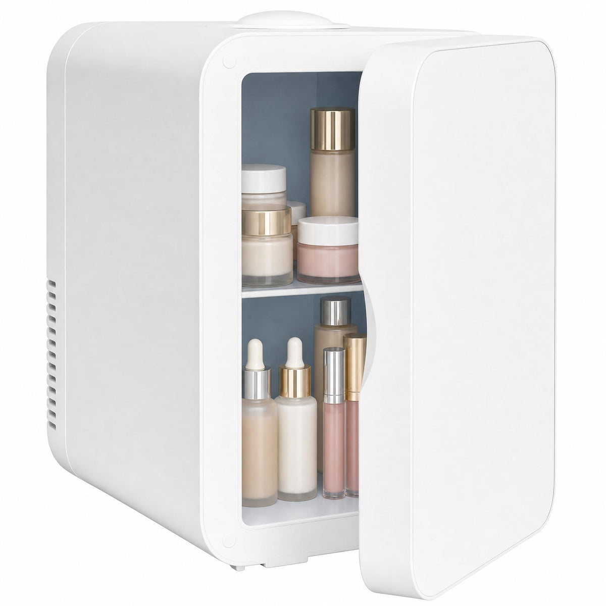 ARTETHYS Mini Fridge for Bedrooms, 10L Small Car Fridge, White