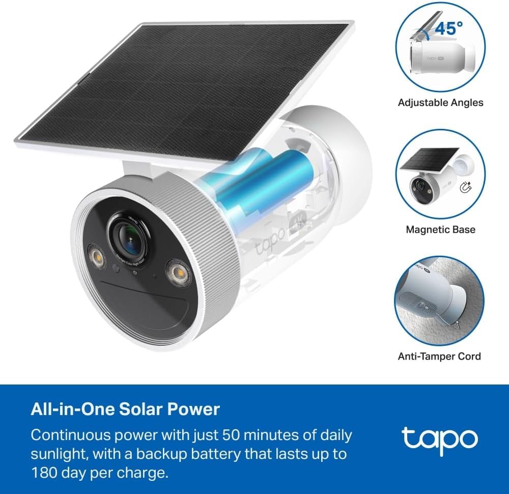 Tapo TC82 2K Battery Outdoor Security Camera Wireless