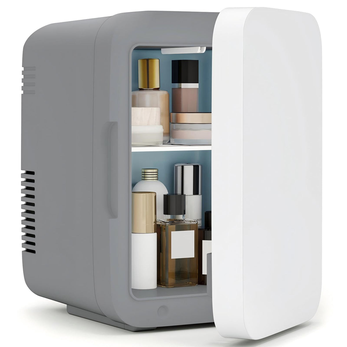 ARTETHYS Mini Fridge for Bedrooms, 10L Small Car Fridge, White