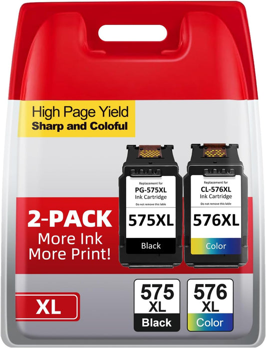 575 576 Ink Cartridges, PG-575 XL CL-576 XL Replacement for Canon 575 576 Ink Cartridges Original for PIXMA TS3550i TS3750i TS3551i TS3751i TR4750i TR4751i TR4755i TR4756i