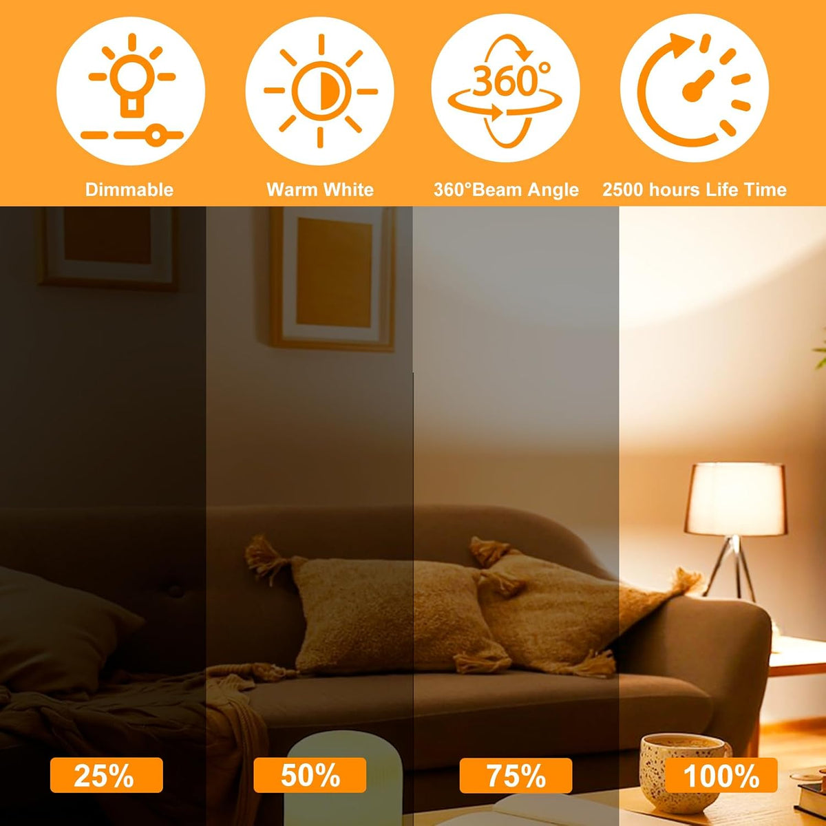 G9 Halogen Light Bulbs, 28W 2700K Warm White 230V Dimmable Capsule Bulbs, Non-Flicker - 12 Pack