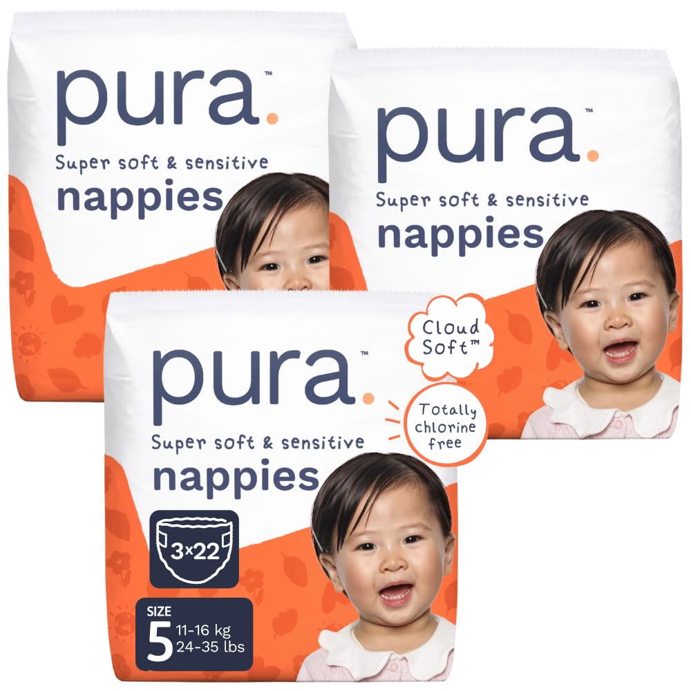Pura Nappy Size 1 (2–5kg) 25 Count Sensitive Skin