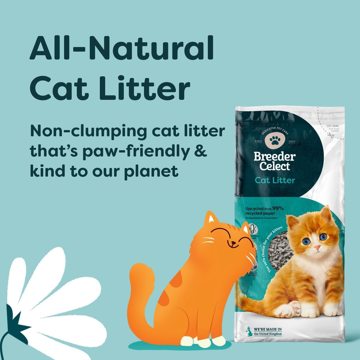 Breeder's Choice Paper Cat Litter (30L) - 99% Recycled Paper