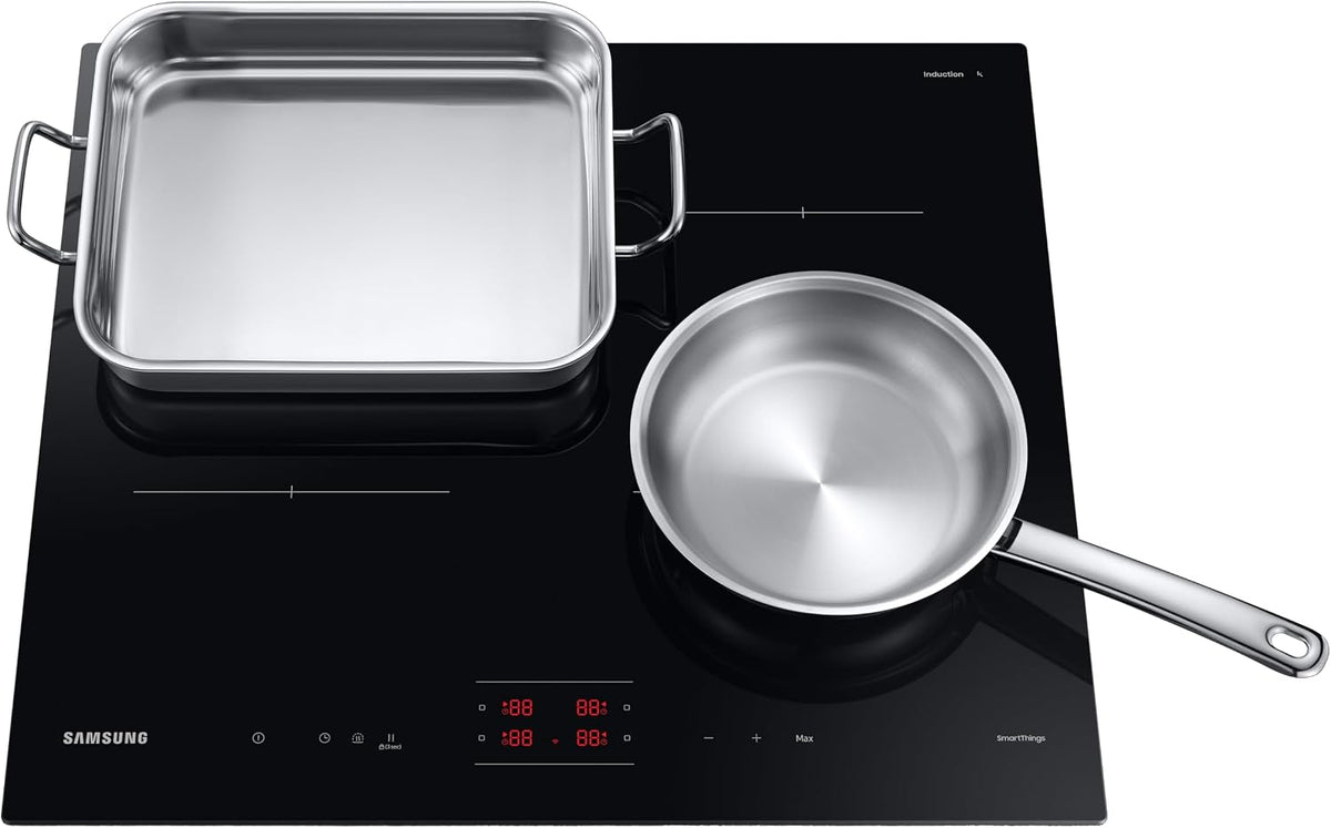 Samsung Ceramic Hob with 4 Cooking Zones, With Touch Control, Colour: Black, Material: Glass, C61R2AEE