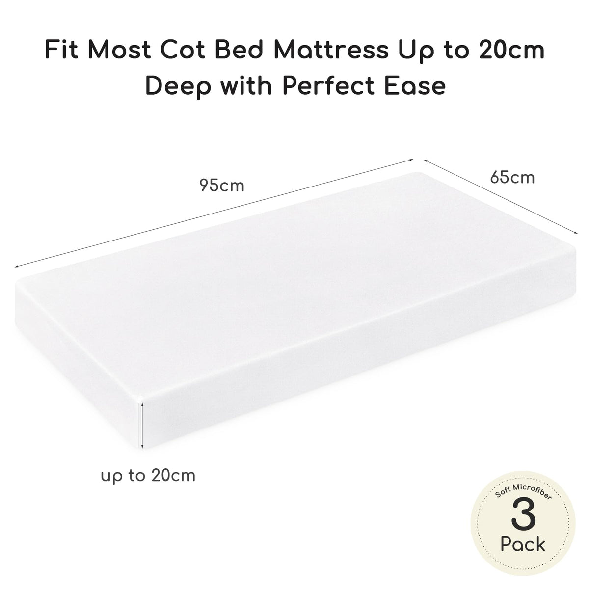 Cot Bed Sheets 120x60 cm Fitted for Baby and Toddler