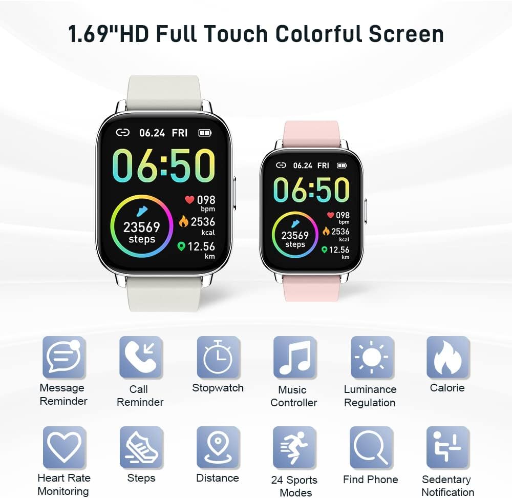 Motast Smart Watch, Fitness Tracker 1.69'' HD for Men Women, Step Counter