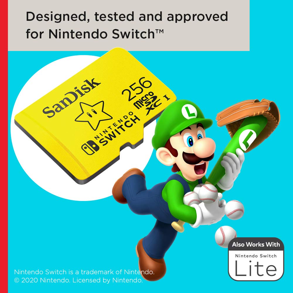 SANDISK microSD Card 128GB, Super Mario Super Mushroom Edition