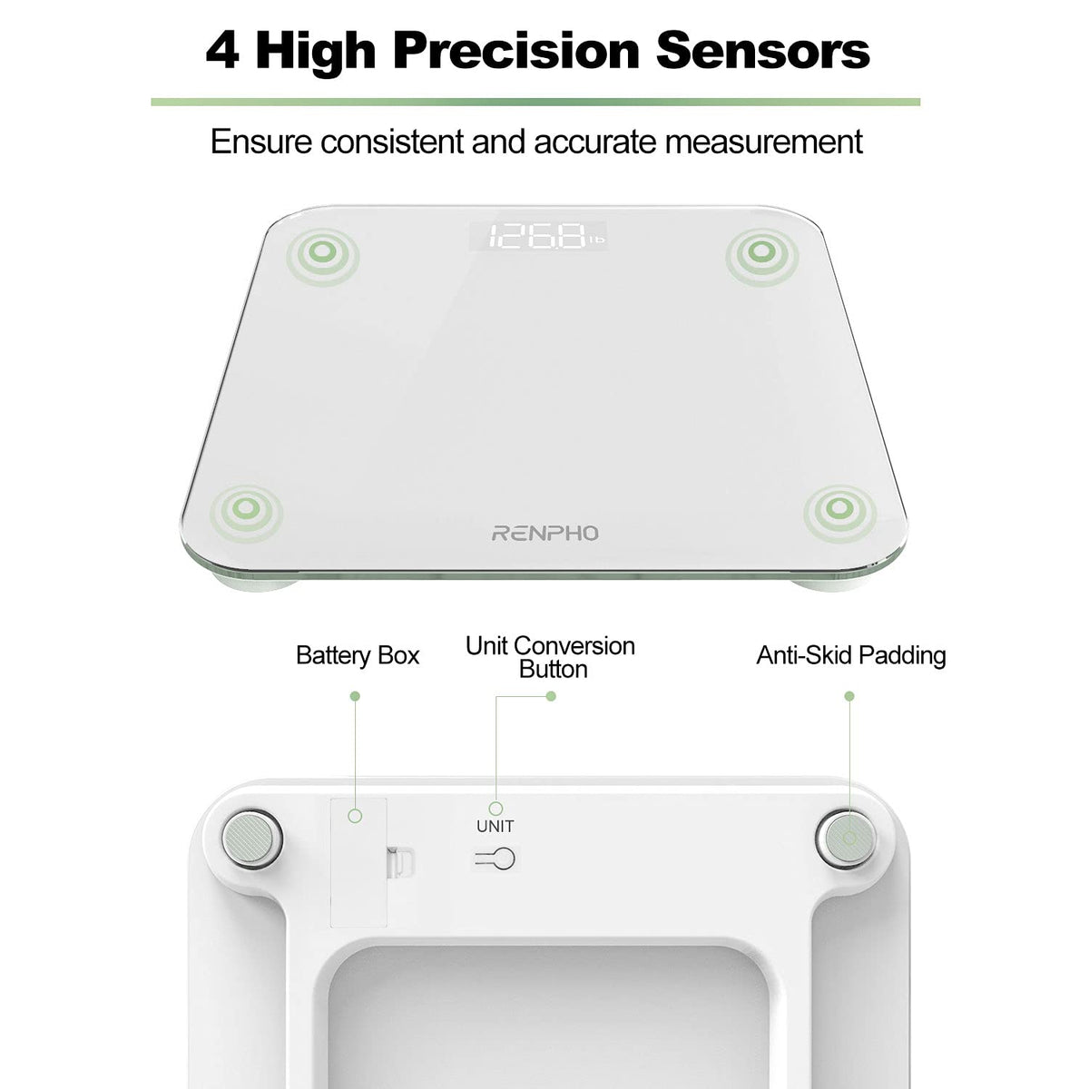 RENPHO Weighing Scales for Body Weight, High Precision, LED Display,Core 1S