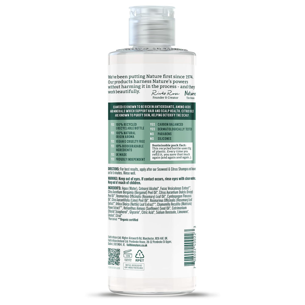 Faith In Nature Organic Coconut Conditioner, Hydrating for Dry Hair & Scalp, Vegan & Cruelty Free, No SLS, Silicones or Parabens, 400ml