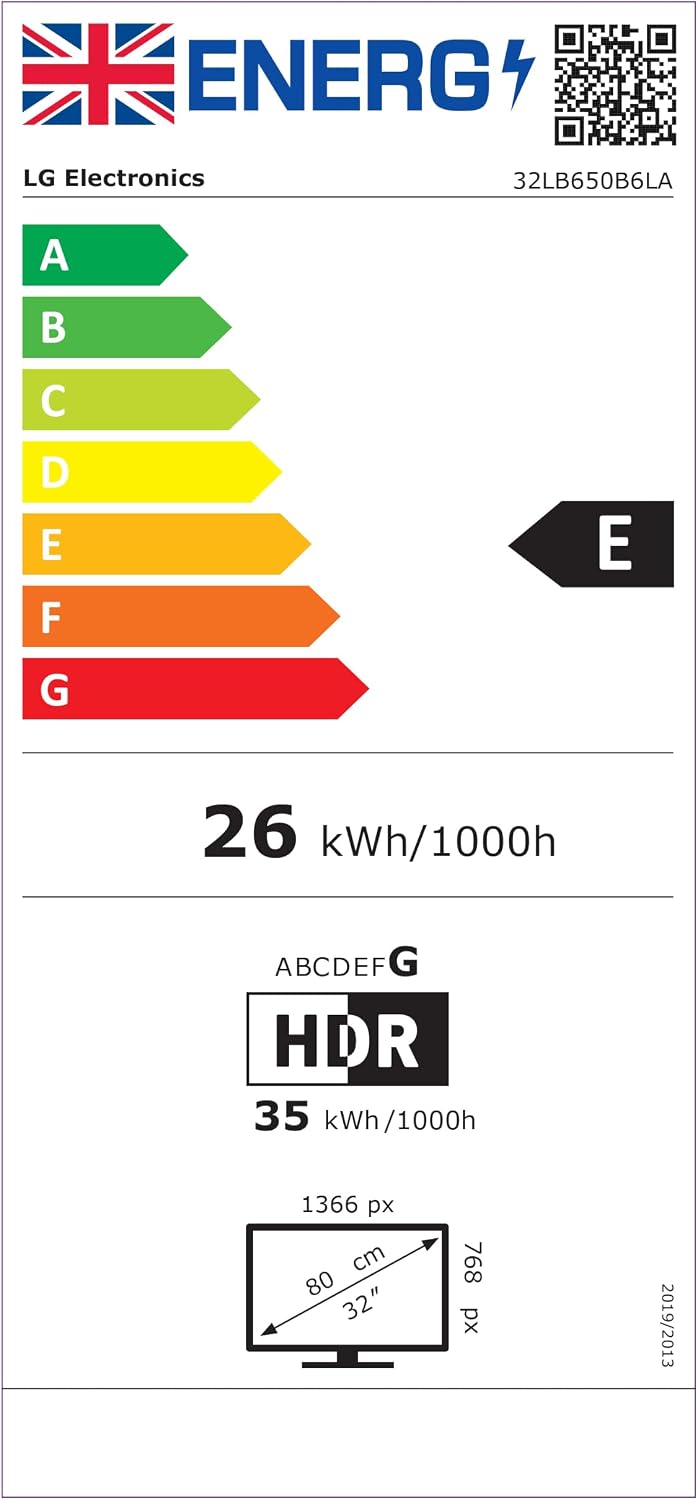LG LED AI LB650B 32 inch HD Smart TV - 32LB650B6LA (α5 AI Processor Gen9, 60Hz, HDR10, Google Cast, Apple AirPlay 2) [Model year 2026]