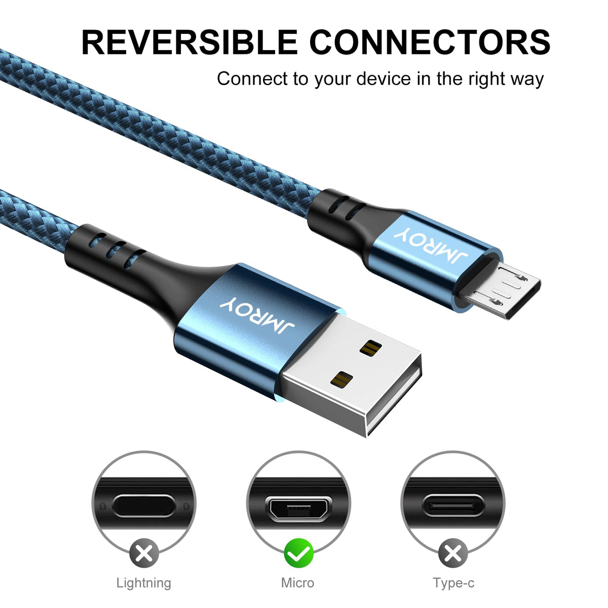 Micro USB Cable 2M 2PACK Android Charger Cable Fast Charging Cable Nylon Micro USB Charger cable Samsung Galaxy S7 Edge S6 S5 J7 J5 J6 J3 Note A6 A10,Sony,LG,Kindle,Xbox,PS4,Tablets,Nexus,Sony