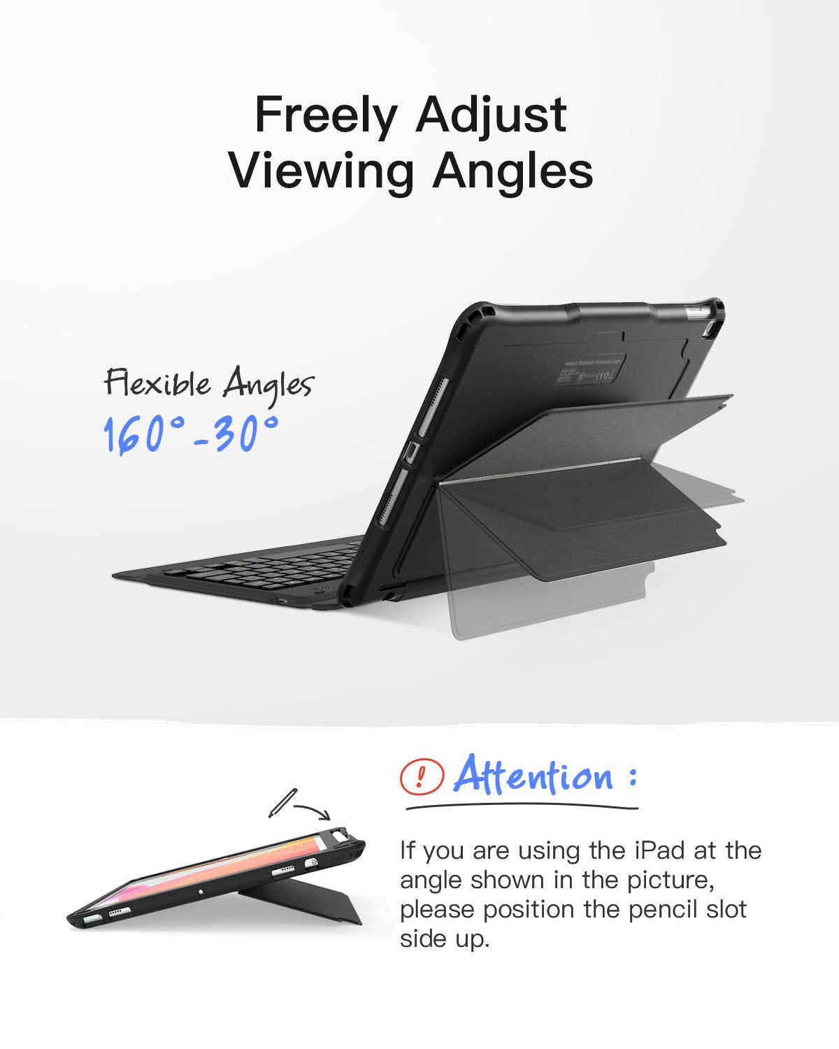 Inateck Keyboard Case with Tracked for iPad A16 11th Gen 11"/10th Gen 10.9"