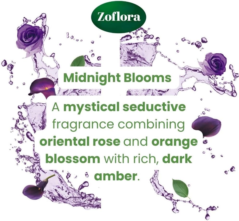 Zoflora Midnight Blooms Multipurpose Cleaner Trigger Spray Bottle, 800ml
