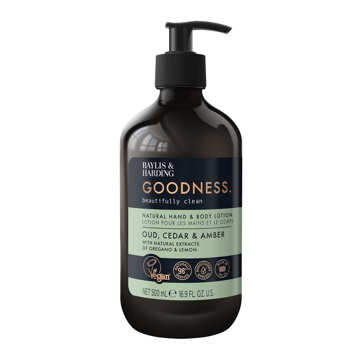 Baylis & Harding Goodness Natural Body Wash 500ml 3 pack