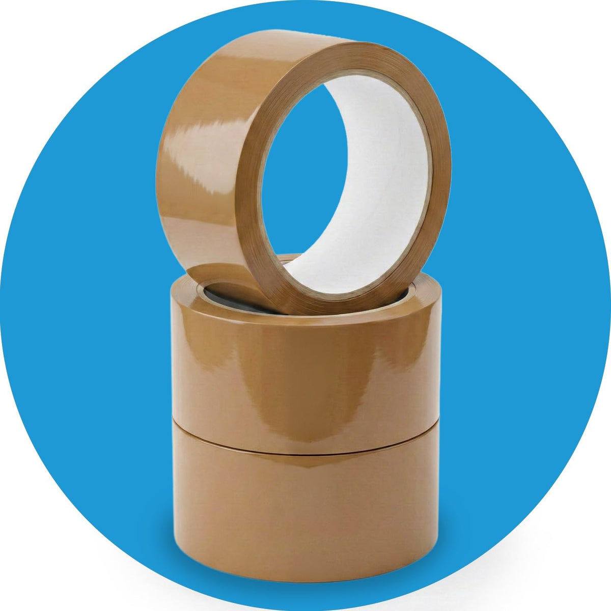 Packaging Tape, Industrial Brown Parcel Tape 3 Rolls With Low Noise - 48mm X 66m, Secure Sticky Brown Tape For Box Packaging, Moving Boxes, Packing Tape Strong For Moving House (3 rolls)