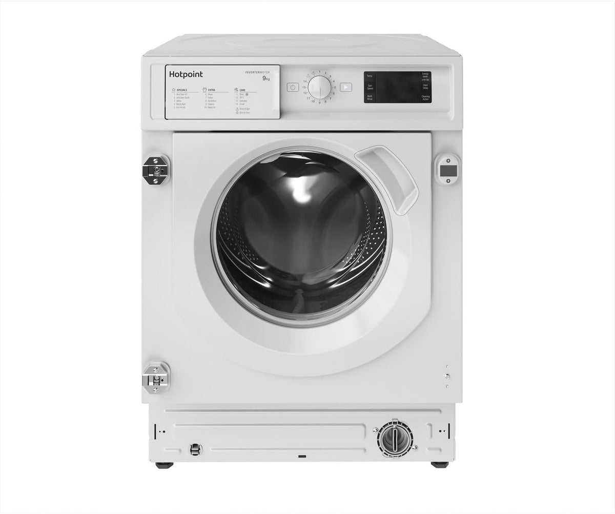 Hotpoint Anti-stain Integrated Washing Machine - White - 9kg - 1400rpm - B Rated - BI WMHG 91485 UK