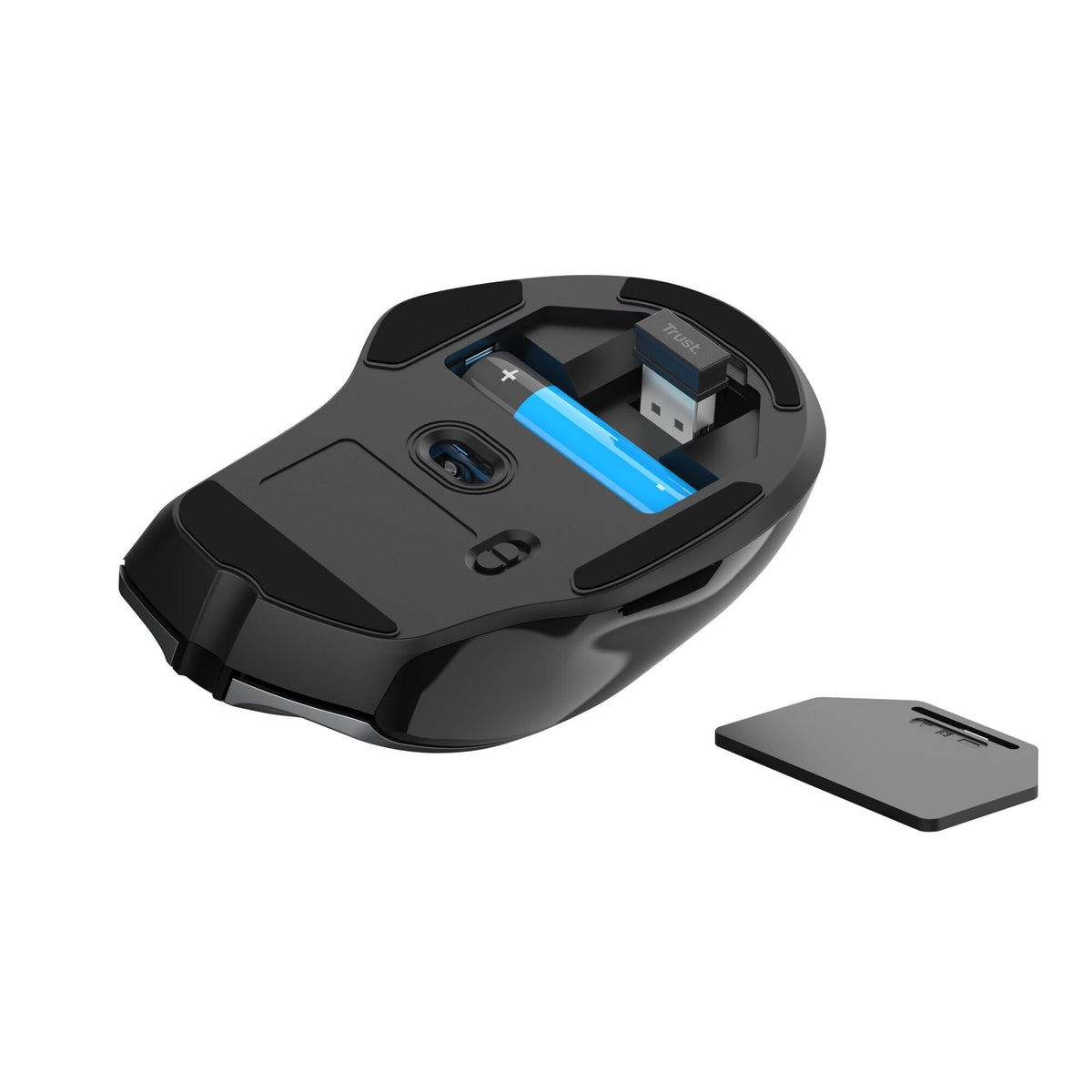 Trust Yvi FX Wireless Mouse with LED Illumination, USB Micro Receiver, RF 2.4 GHz, 800/1600 DPI, Ambidextrous, 8 m Range, Computer Mouse for Laptop, PC and Mac - Pink