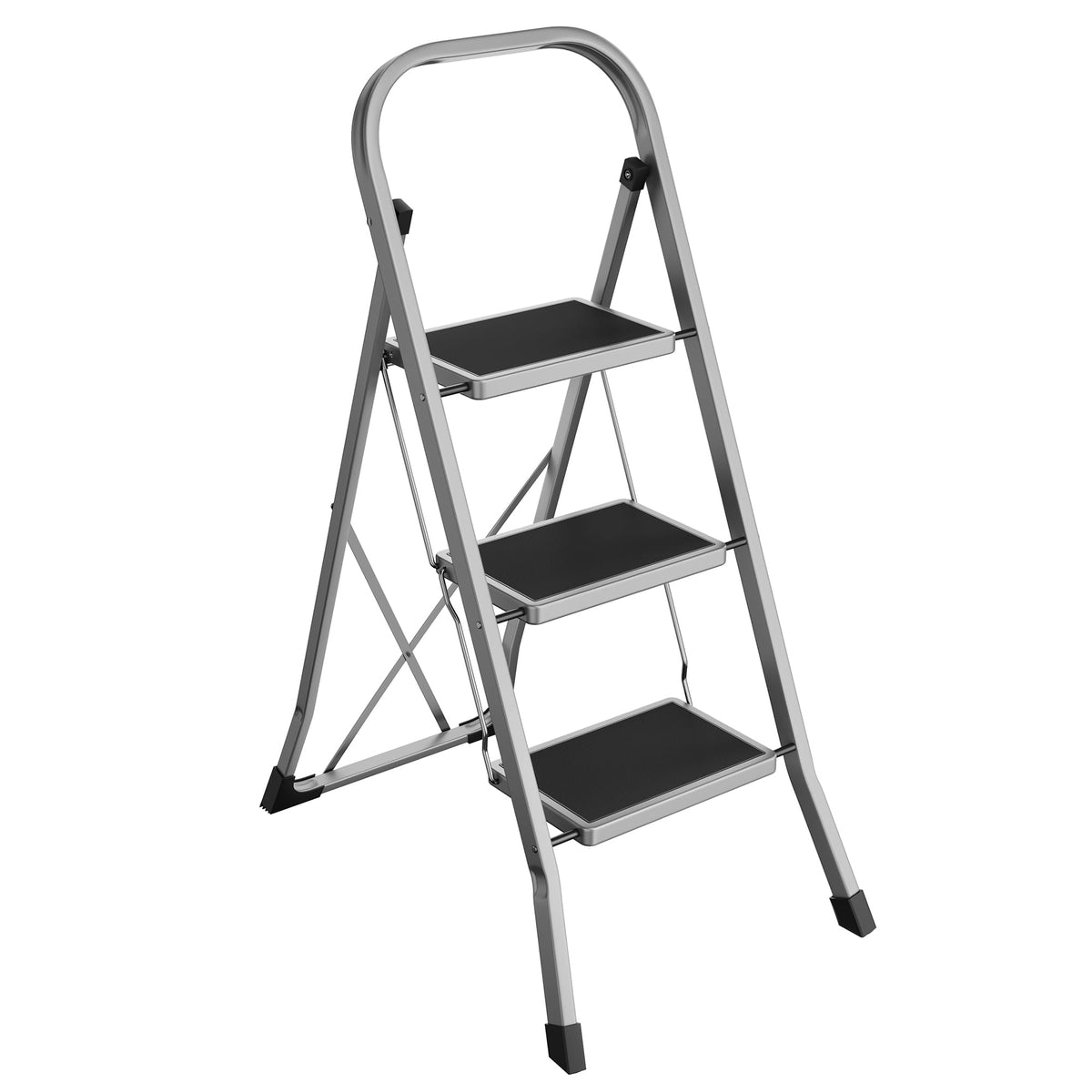 SONGMICS 2-Step Ladder, Folding Step Ladder, Safety, Holds up to 150KG