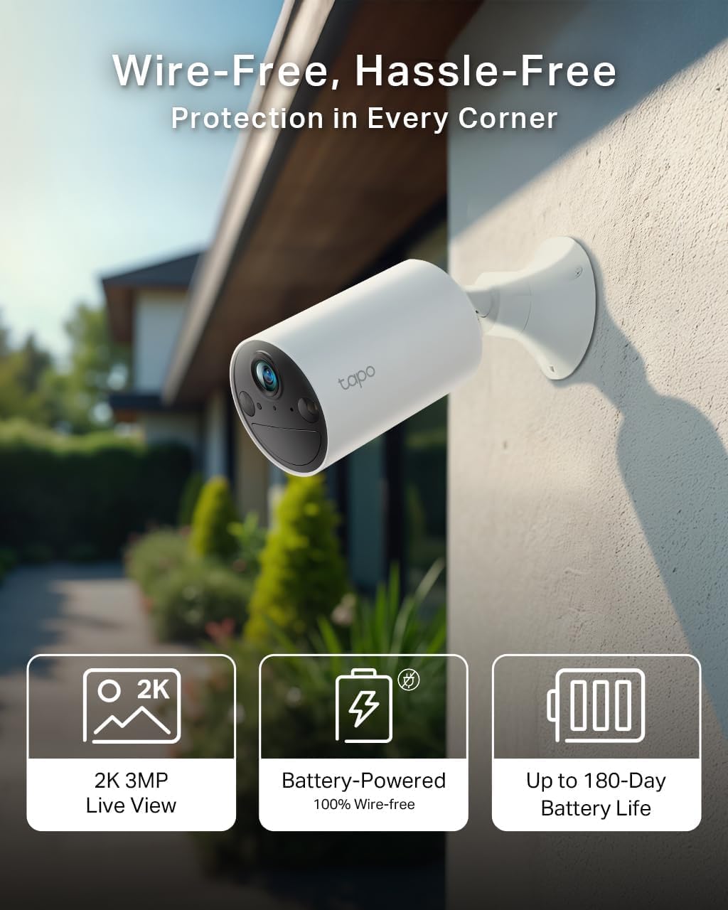 Tapo TC82 2K Battery Outdoor Security Camera Wireless