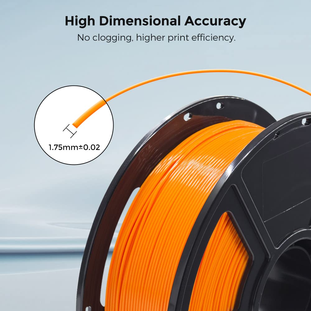 FLASHFORGE 3D Printer Filament, PLA PRO Filament 1.75mm, 1KG Spool (2.2lbs), Dimensional Accuracy +/- 0.02mm for FDM 3D Printers, Better Tenacity & No Knotting (White)