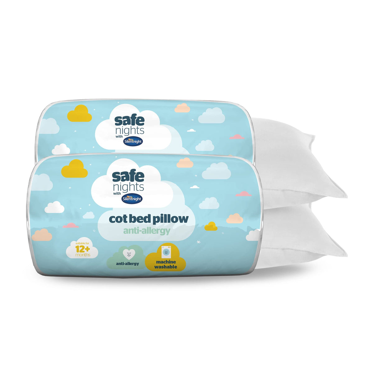Silentnight Safe Nights Cot Bed Pillow, Anti Allergy, 1 Pack