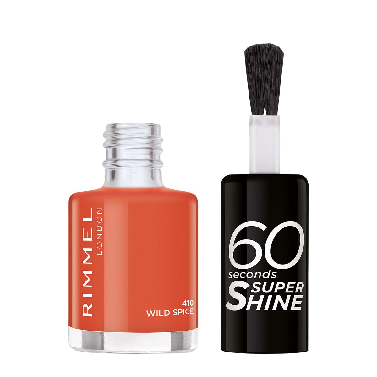 Rimmel 60 Seconds Super Shine Nail Polish, 740 Clear, Quick-Dry Nail Polish, Ultra-Shiny Finish, Easy to Apply, Vibrant Colour, Long-Wearing, Improved Formula, Vegan, 8ml