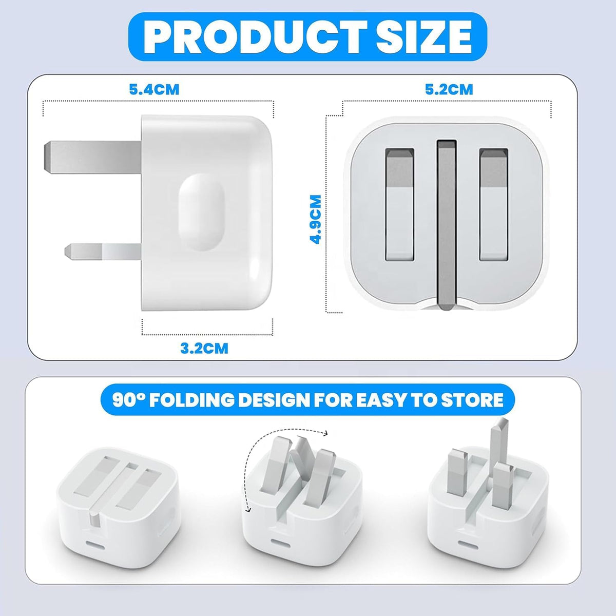 iPad Charger,USB C to Lightening Fast Charging Cable and Plug 20W Charge for Pro 9.7 10.5 12.9 inch 2nd Generation/Air 3rd/Mini 4 5th Gen/i Pad 5th 6th 7th 8th 9th 10.2"(2017-2021)/iPhone 14 13 12 11