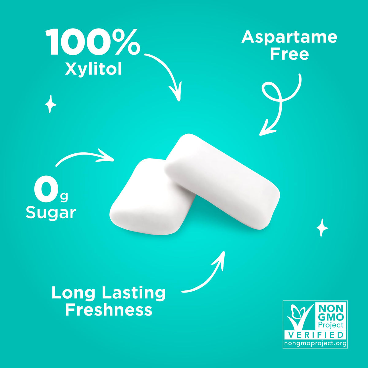 PUR Gum, Spearmint, Xylitol Gum, No Artificial flavour, 55 Count
