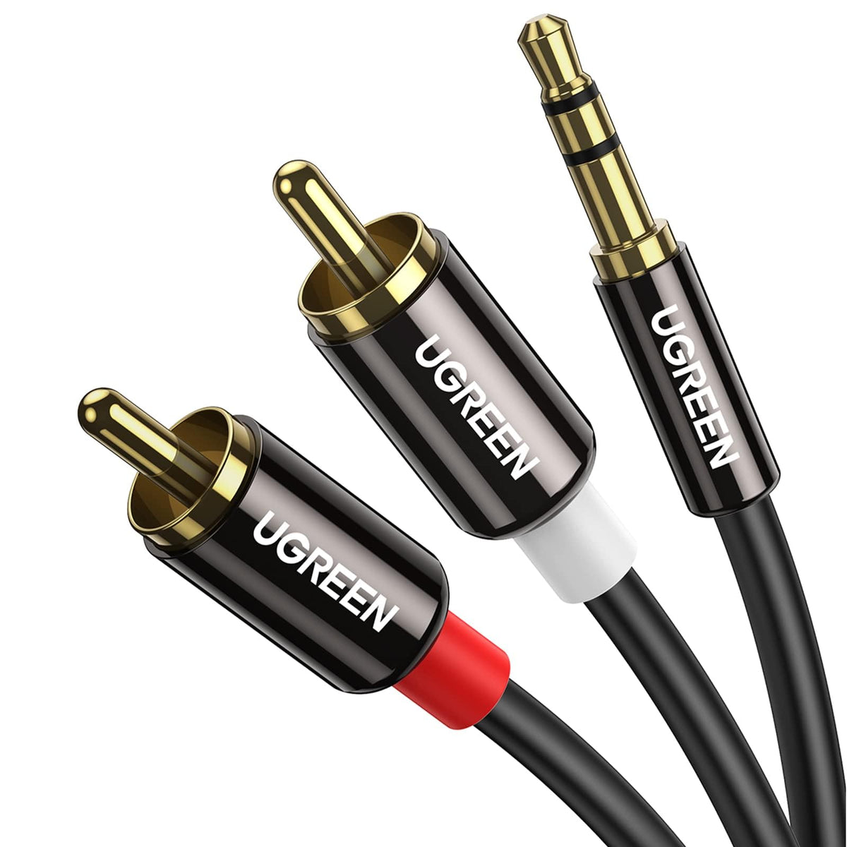 UGREEN RCA to 3.5mm Cable Stereo Phono to 3.5mm Mini Jack Audio Lead 1M