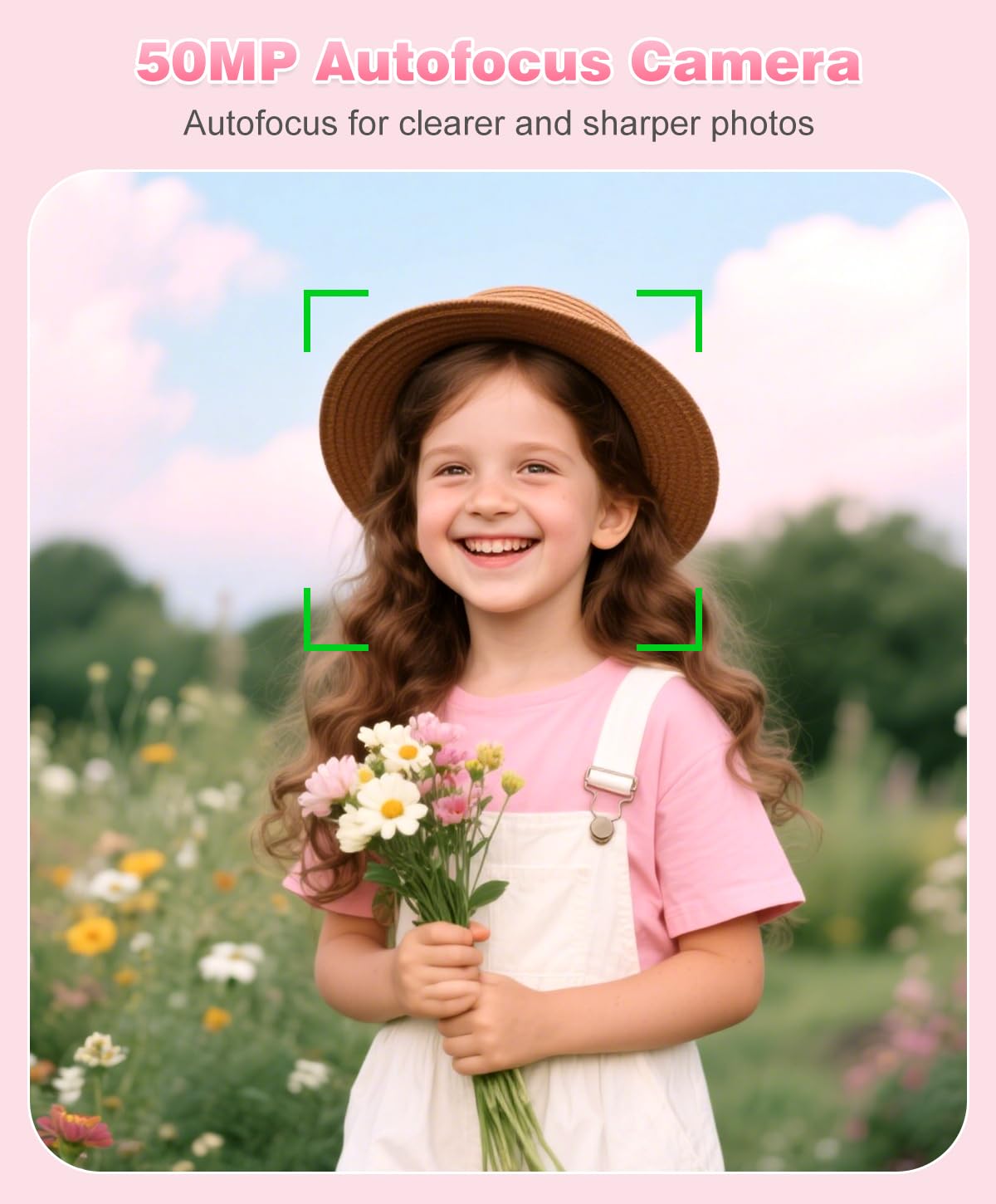 Digital Camera, 1080P FHD Vlogging Camera 50MP Compact Portable Photo Camera with 2.4" Screen, 16X Digital Zoom Mini Small Pocket Camera for Kids Students with 1 Battery, 16GB Card (Black)