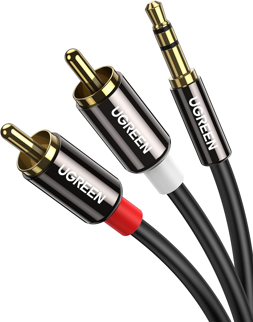 UGREEN RCA to 3.5mm Cable Stereo Phono to 3.5mm Mini Jack Audio Lead 1M