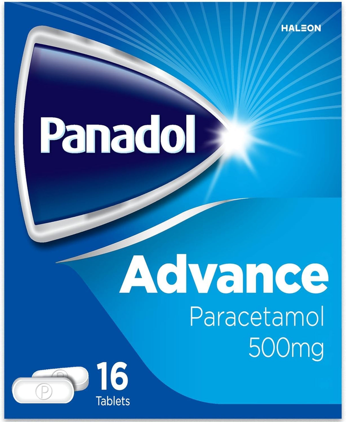 Panadol Advance Painkillers, 500mg Paracetamol Tablets, Pain Relief for Migraines, Headaches, Backache, Period Pain and Toothache, Pack of 16