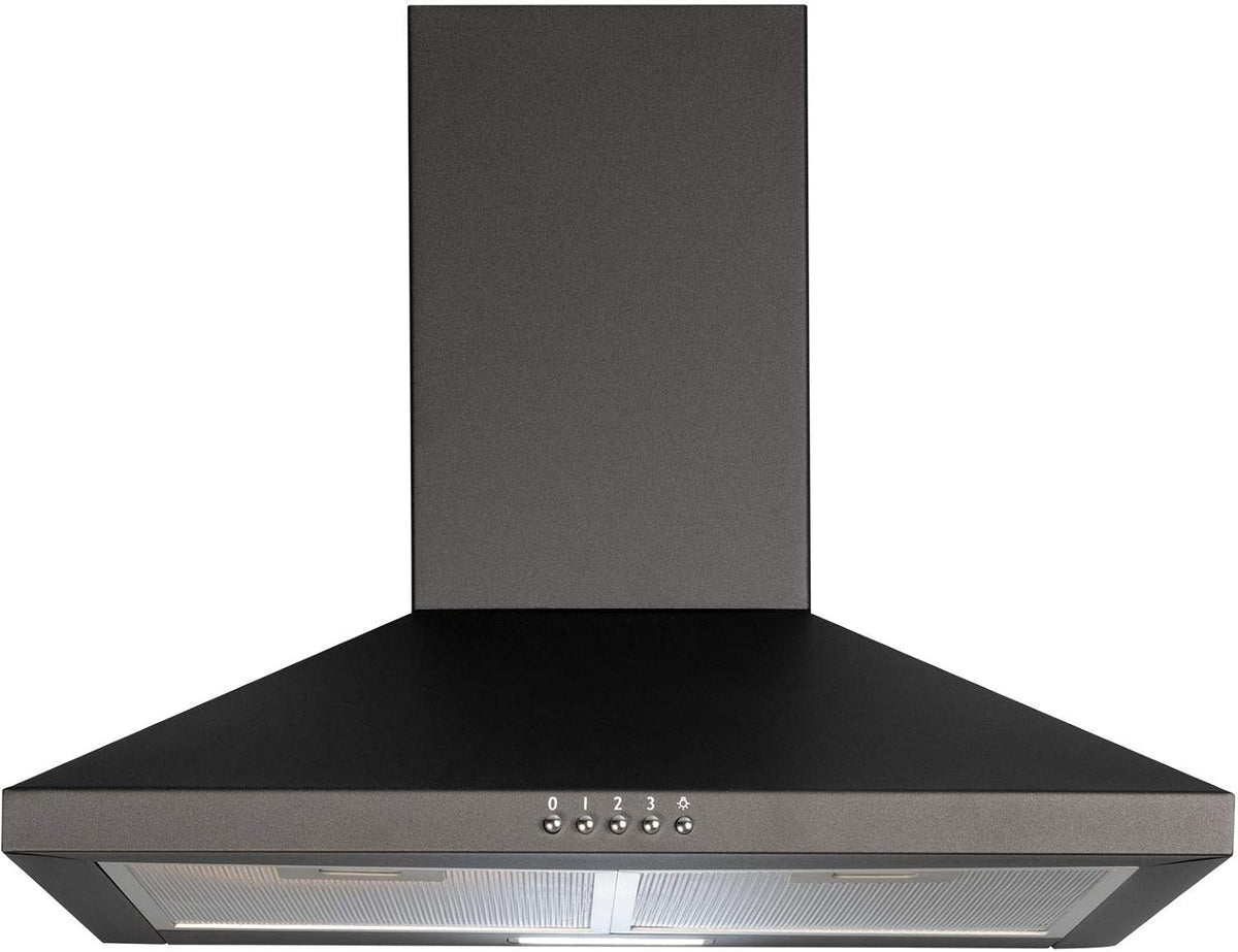 SIA 60cm Chimney Cooker Hood Kitchen Extractor Fan, Black, CHL60BL