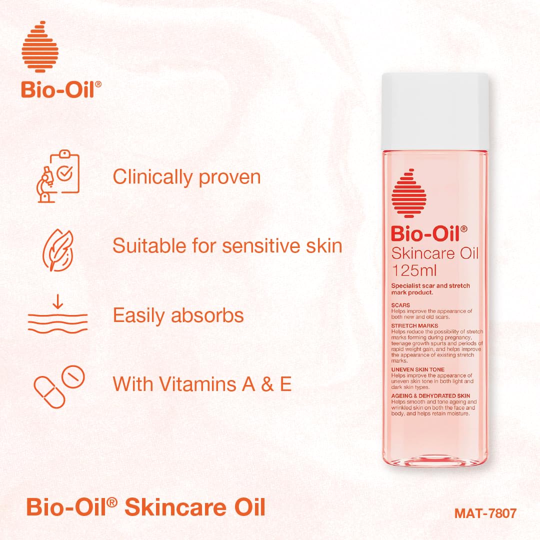 Bio-Oil Skincare Oil for Scars and Stretch Marks, 125ml