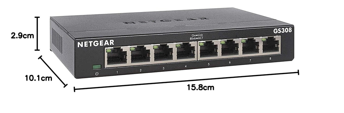 NETGEAR 5 Port Gigabit Network Switch (GS305) | Unmanaged Ethernet Switch | Ethernet Splitter | Silent Operation | Desktop or Wall Mount