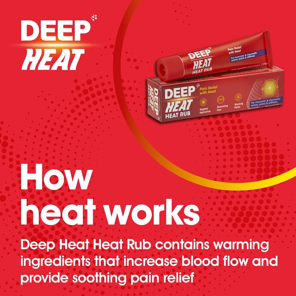 Deep Heat Heat Rub, Relieves Muscular Aches & Pains, 67g (Pack of 1)