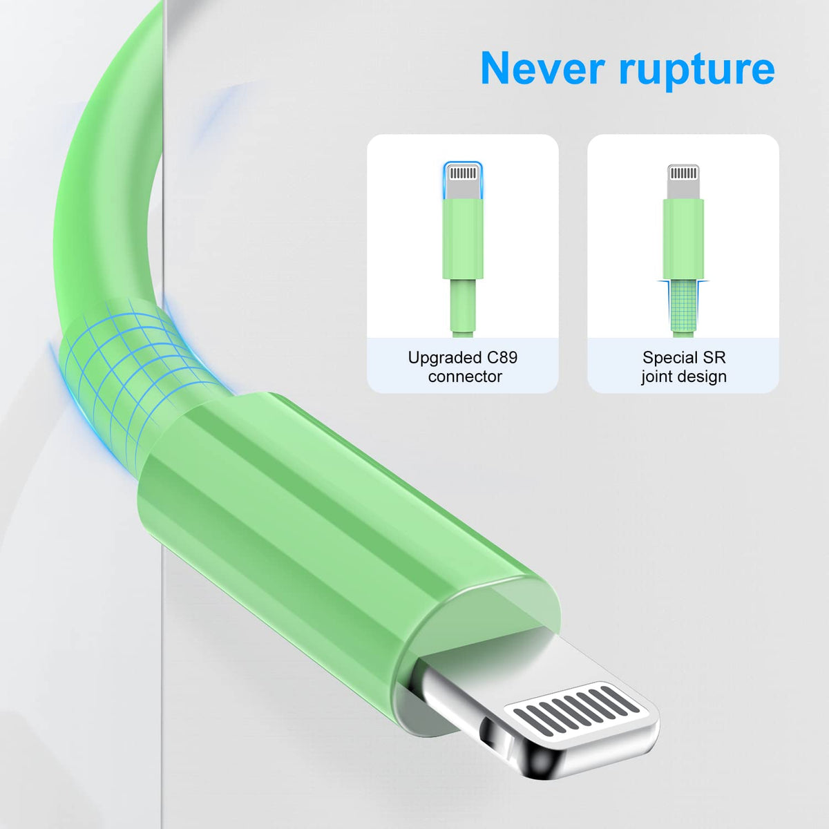 2 Pack Apple MFi Certified iPhone Charger Cable 2m, Apple Lightning to USB Cable Cord 2 metres Fast Charging A pple Phone Long Cable for iPhone13/12/12 mini/ 11/11Pro/Max/X/XS/XR/XS Max/8/7/6/iPad